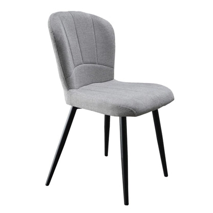 Silla Bilbao Gris Claro Base Negra