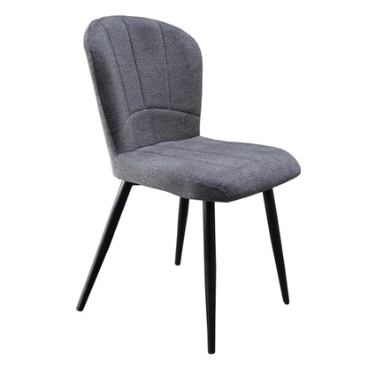 Silla Bilbao Gris Oscuro Base Negra