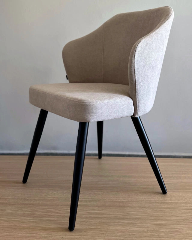 Silla Brisa Taupe Base Negra
