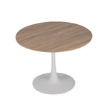 Mesa Noma Tapa Madera Base Blanca