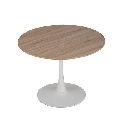 Mesa Noma Tapa Madera Base Blanca