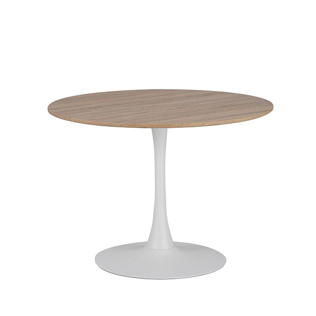 Mesa Noma Tapa Madera Base Blanca