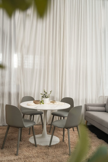 Mesa Noma Tapa Calacata Base Blanca