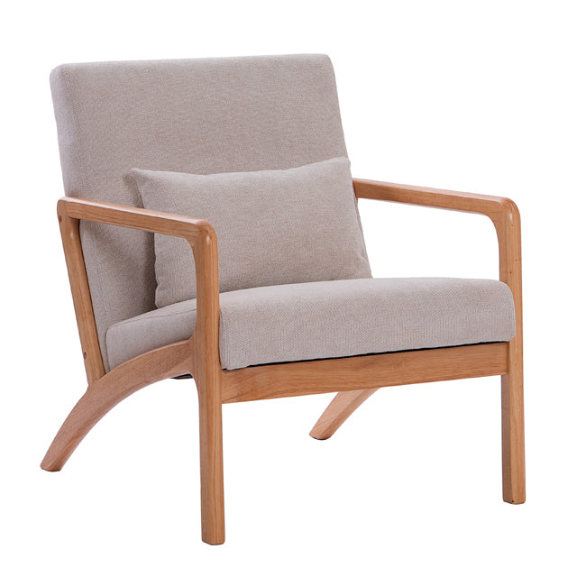 Sillón Riga Beige Base Natural