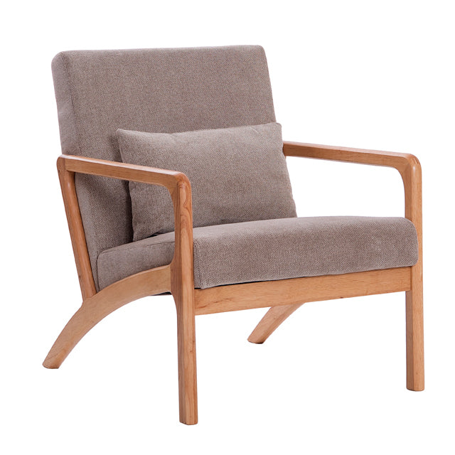 Sillón Riga Taupe Base Natural
