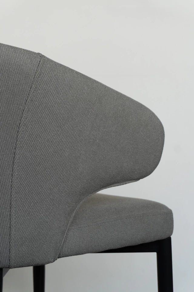 Silla Alix Gris Base Negra