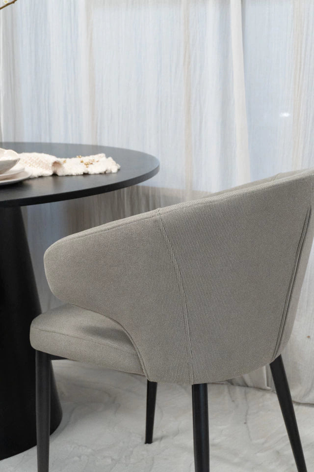 Silla Alix Gris Base Negra