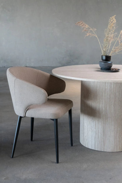 Silla Alix Beige Base Negra