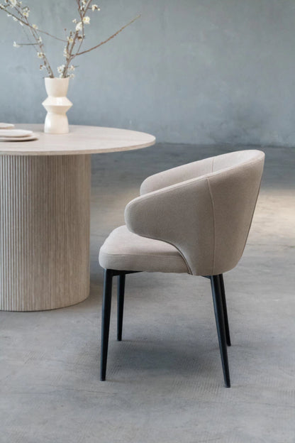 Silla Alix Beige Base Negra