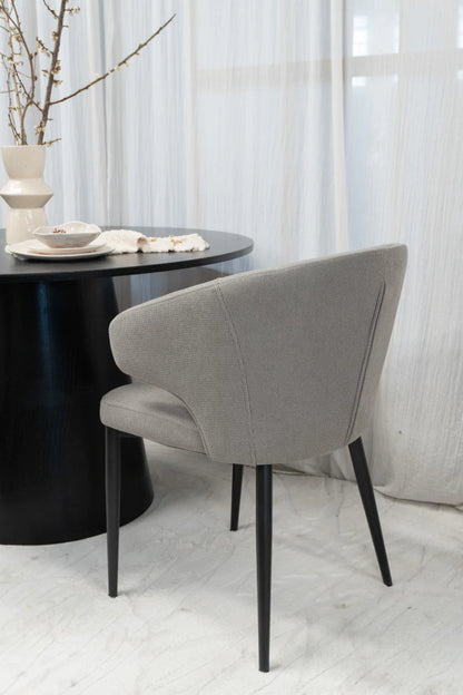 Silla Alix Gris Base Negra