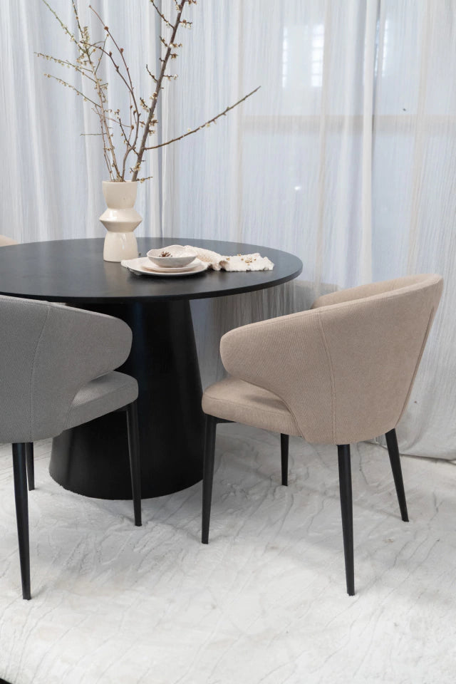 Silla Alix Beige Base Negra