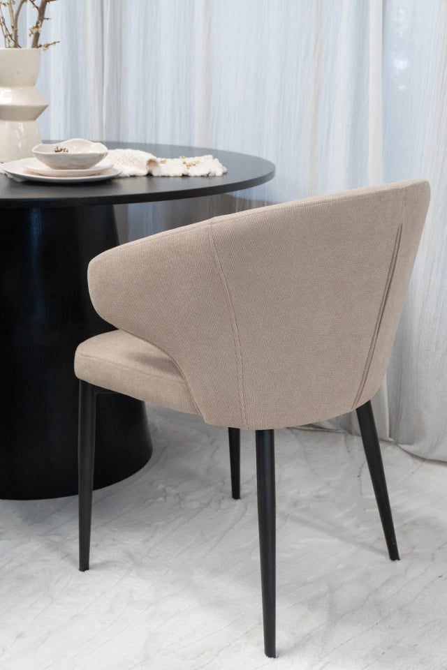 Silla Alix Beige Base Negra
