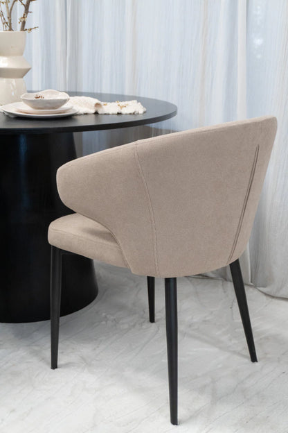 Silla Alix Beige Base Negra