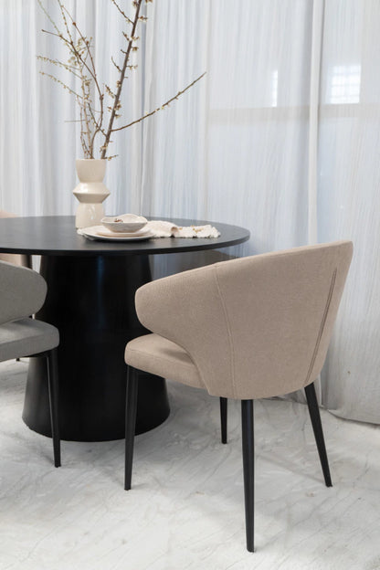 Silla Alix Beige Base Negra