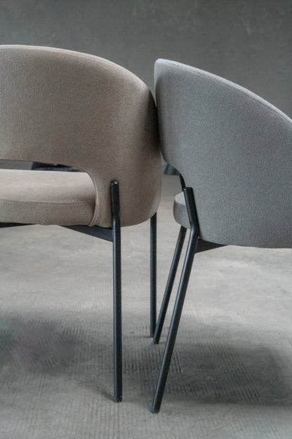 Silla Yuna Gris Base Negra