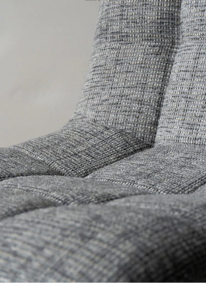 Silla Dallas Chenille Gris Oscuro Base Negra