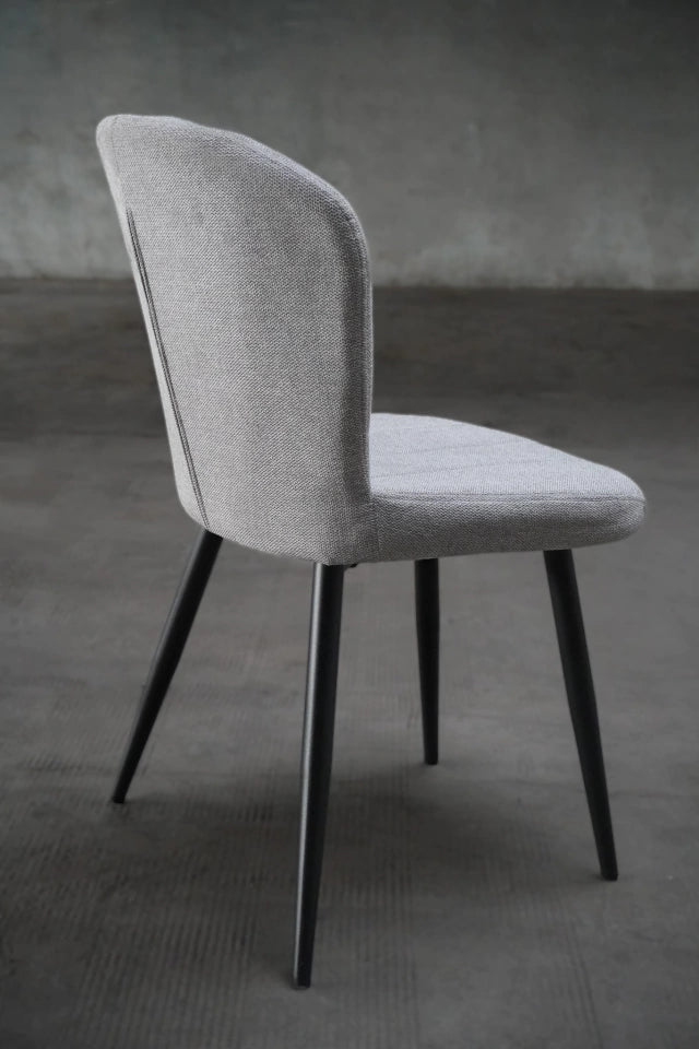Silla Bilbao Gris Claro Base Negra