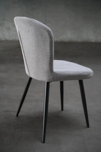 Silla Bilbao Gris Claro Base Negra