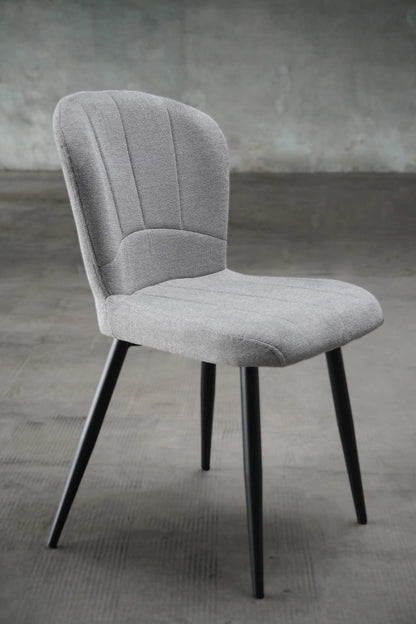 Silla Bilbao Gris Claro Base Negra