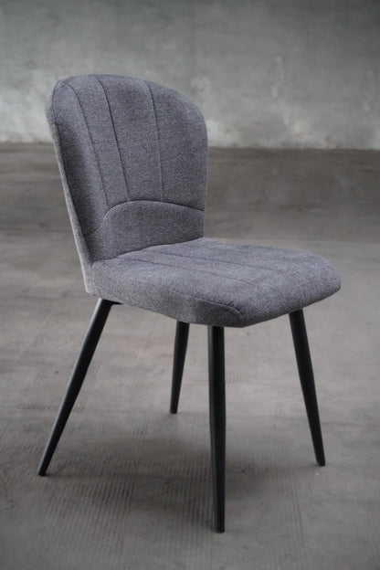 Silla Bilbao Gris Oscuro Base Negra