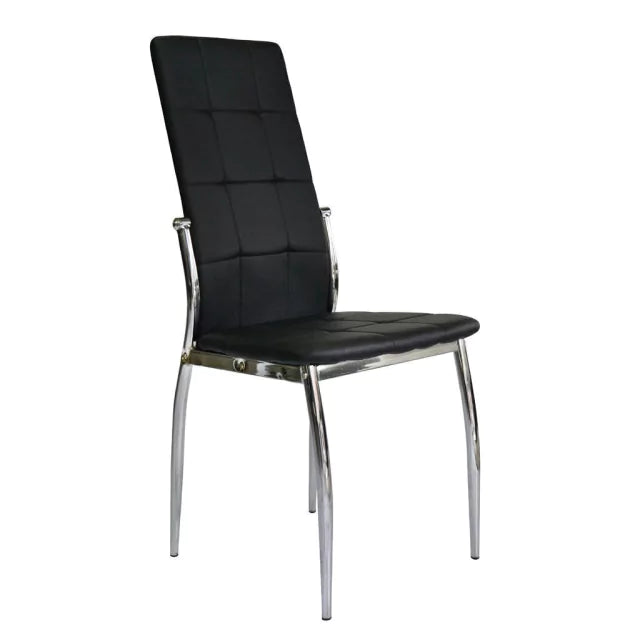 Silla Nova Ecocuero Capitoné Negra