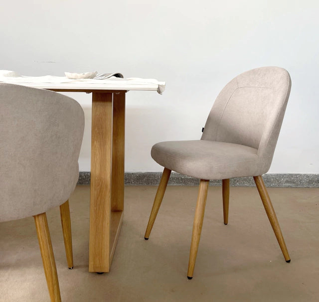 Silla Lara Taupe Base Natural