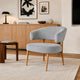 Sillón Bondie Chenille Gris Base Natural