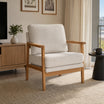 Sillón Niko Chenille Beige Base Natural