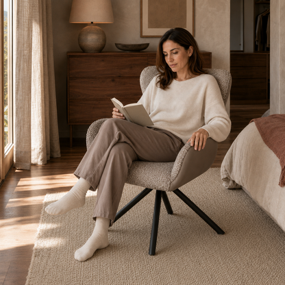 Sillón Niva Taupe Ecocuero y Boucle
