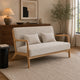Sillón Olia 2 Cuerpos Chenille Beige Base Natural