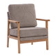 Sillón Niko Chenille Taupe Base Natural