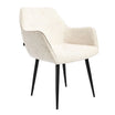 Silla Selene Beige Chenille Base Negra