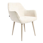 Silla Selene Beige Chenille Base Capuccino