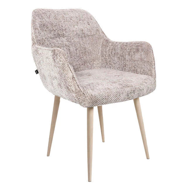 Silla Selene Gris Claro Base Capuccino