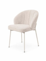 Silla Dublin Chenille Taupe Base Capuccino