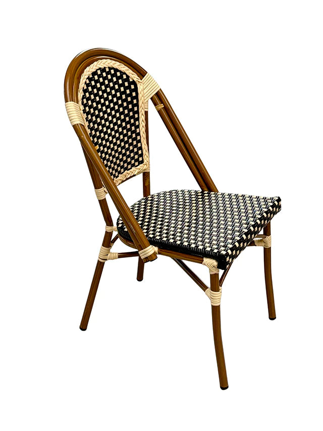 Silla Louvre Negro - Crema