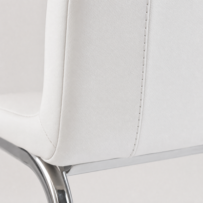 Silla Vezia Ecocuero Blanca
