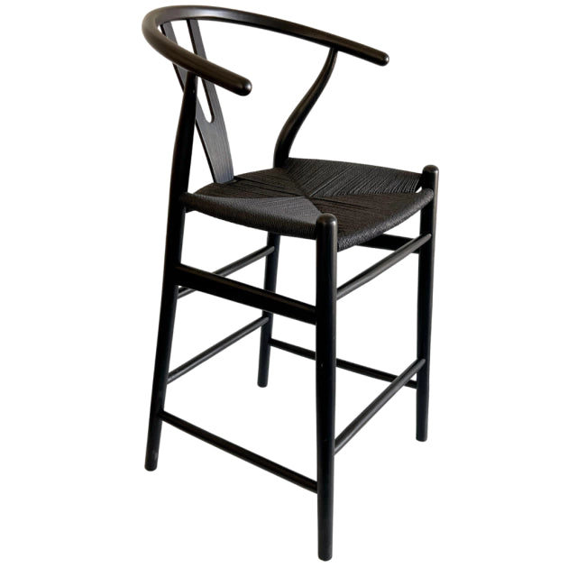 Banqueta Wishbone Natural Black