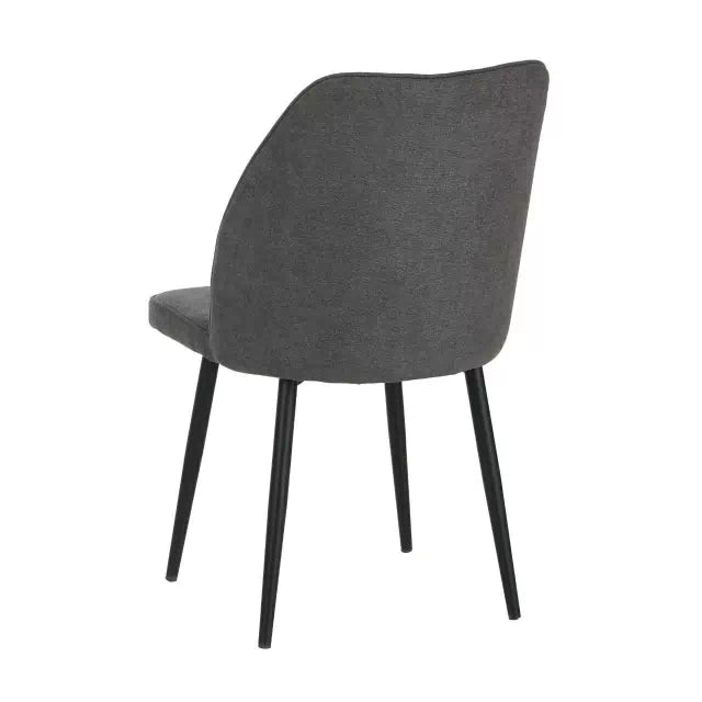 Silla Roma Gris Oscuro Base Negra