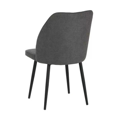 Silla Roma Gris Oscuro Base Negra