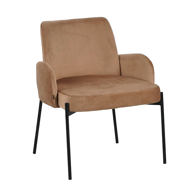 Sillón Londres Pana Taupe Base Negra