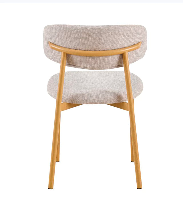 Silla Zuno Gris Claro Chenille Base Natural