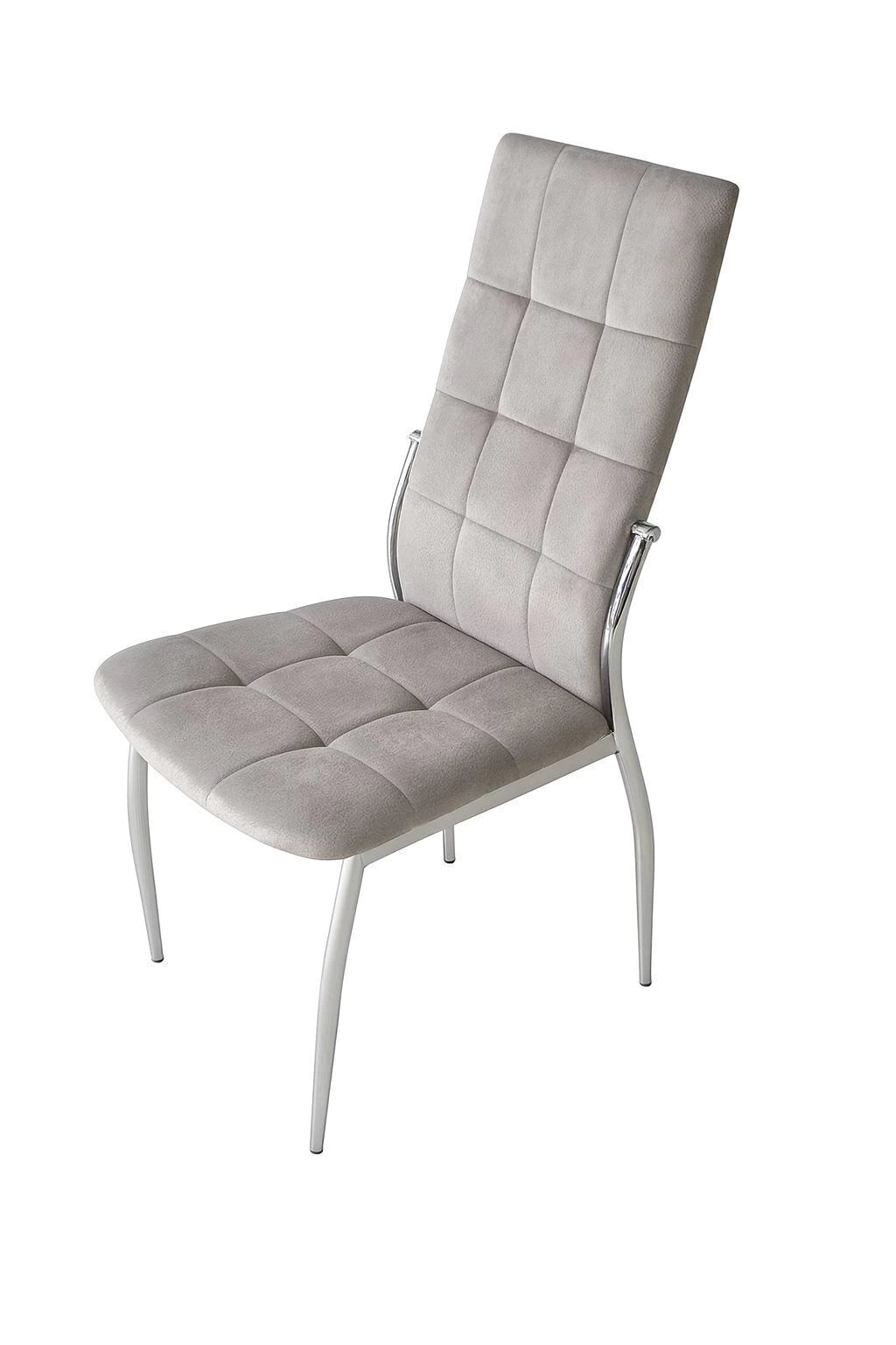 Silla Nova Pana Capitone Gris Claro