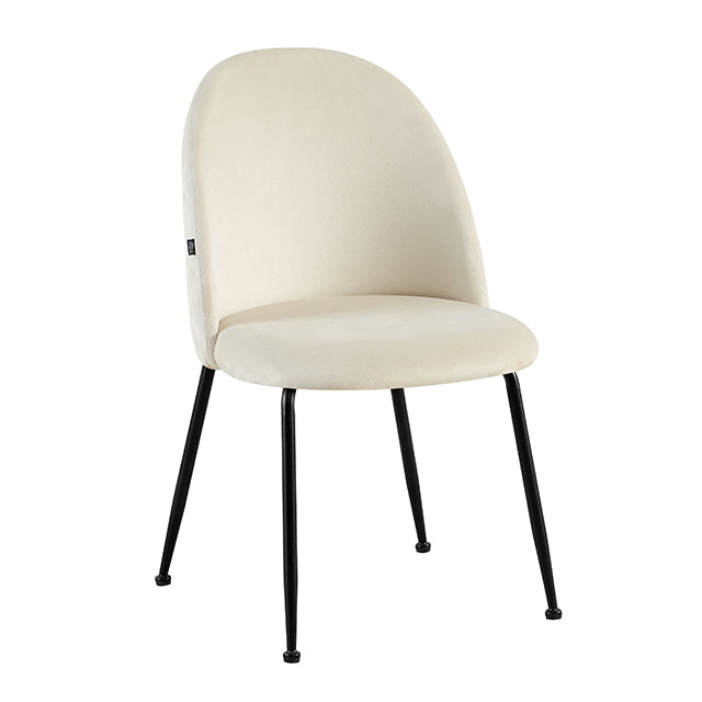 Silla Venecia Matelasse Beige Base Negra