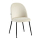 Silla Venecia Matelasse Beige Pana Base Negra