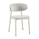 Silla Zuno Gris Claro Chenille Base Capuccino