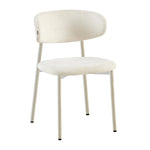 Silla Zuno Off White Chenille Base Capuccino