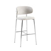 Banqueta Zuno Gris Claro Base Cromo