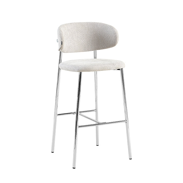 Banqueta Zuno Gris Claro Base Cromo