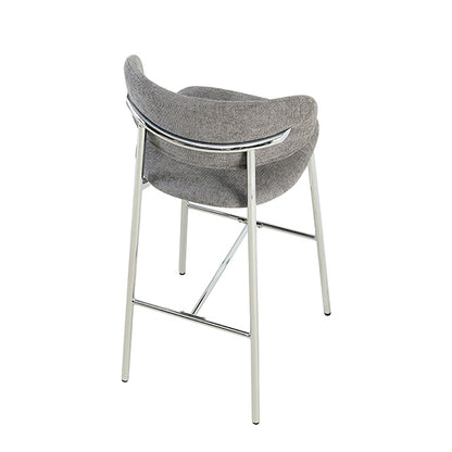 Banqueta Zuno Gris Oscuro Base Cromo